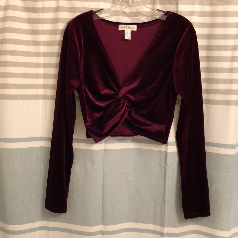 Velvet crop top